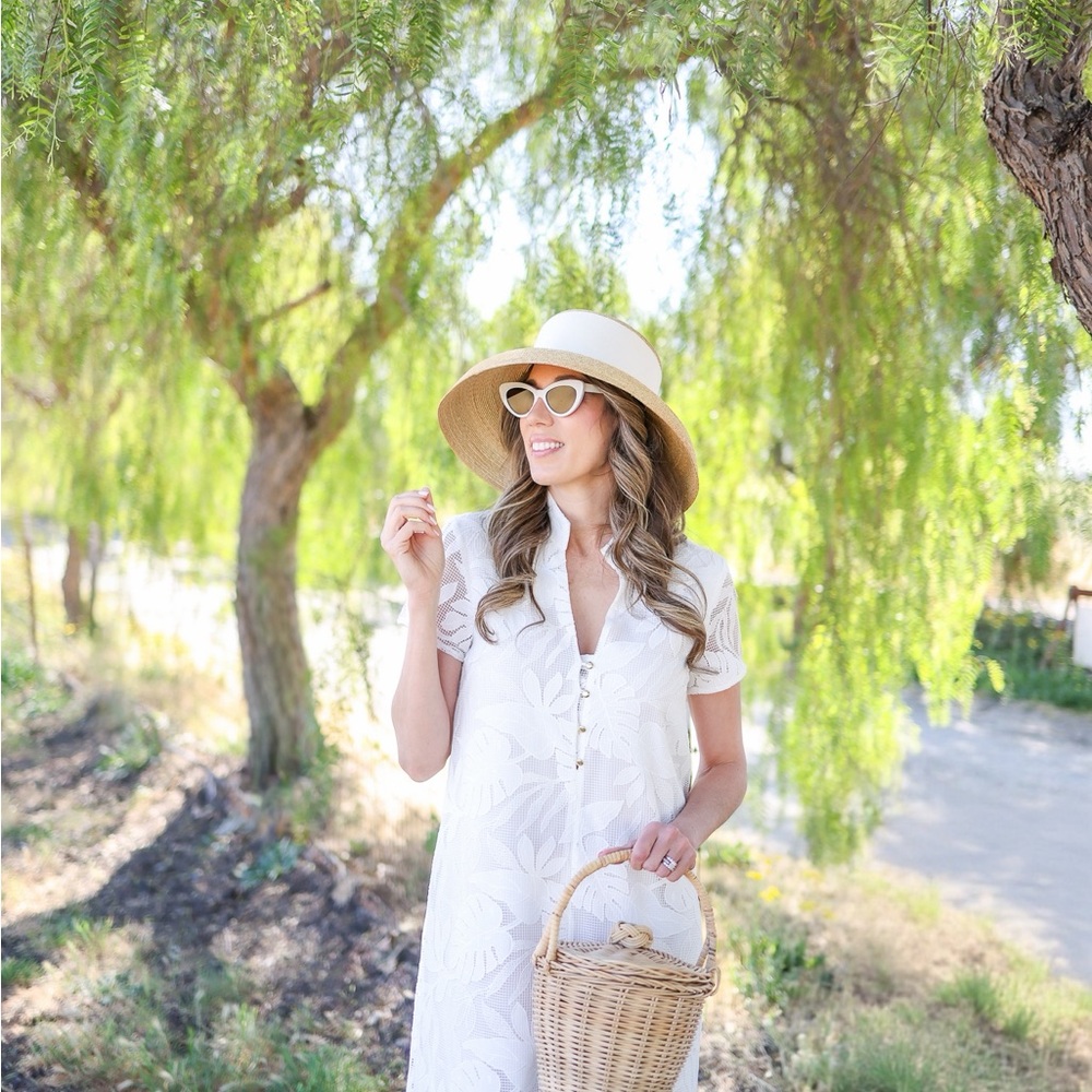 NEW Sail To Sable White Floral Button-Front Summer Maxi Dress
